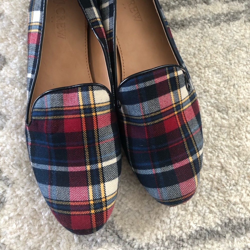 J Crew plaid loafer flats